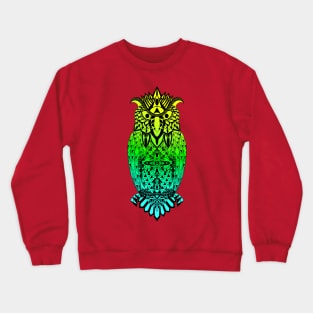 mexican owl in wise pattern ecopop Crewneck Sweatshirt